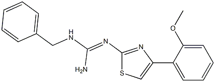 2-[[Amino(benzylamino)methylene]amino]-4-(2-methoxyphenyl)thiazole Struktur