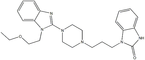 1-[3-[4-[1-(2-Ethoxyethyl)-1H-benzimidazol-2-yl]piperazin-1-yl]propyl]-1,3-dihydro-2H-benzimidazol-2-one Struktur