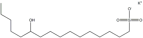 11-Hydroxyhexadecane-1-sulfonic acid potassium salt Struktur