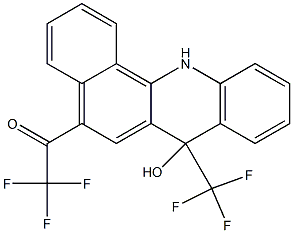 7-Hydroxy-5-trifluoroacetyl-7-trifluoromethyl-7,12-dihydrobenz[c]acridine Struktur