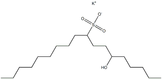 6-Hydroxyoctadecane-9-sulfonic acid potassium salt Struktur