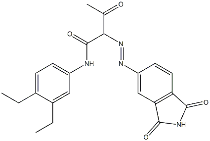 N-(3,4-Diethylphenyl)-2-(1,3-dioxoisoindolin-5-ylazo)-2-acetylacetamide Struktur