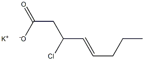 3-Chloro-4-octenoic acid potassium salt Struktur