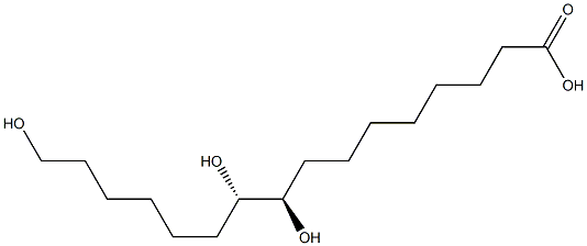 (9R,10S)-9,10,16-Trihydroxyhexadecanoic acid Struktur