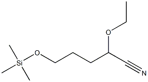 5-(Trimethylsilyloxy)-2-ethoxypentanenitrile Struktur