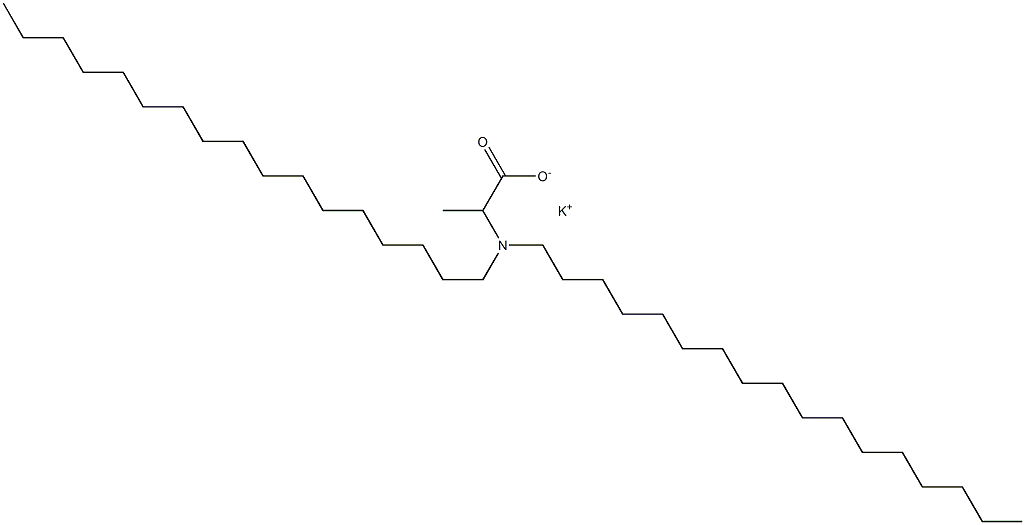 2-(Diheptadecylamino)propanoic acid potassium salt Struktur