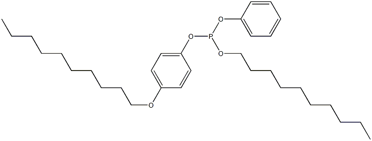 Phosphorous acid 4-(decyloxy)decyldiphenyl ester Struktur