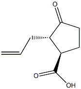 (1R,2S)-2-(2-Propen-1-yl)-3-oxocyclopentane-1-carboxylic acid Struktur