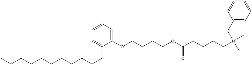 N,N-Dimethyl-N-benzyl-N-[4-[[4-(2-undecylphenyloxy)butyl]oxycarbonyl]butyl]aminium Struktur