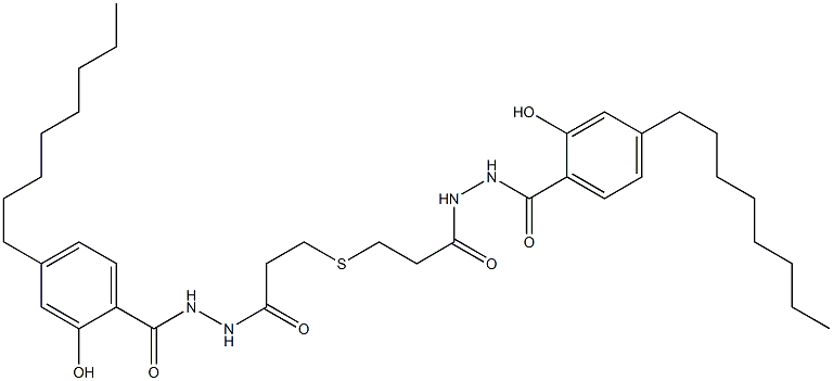 3,3'-Thiodi[propionic acid N'-(4-octylsalicyloyl) hydrazide] Struktur