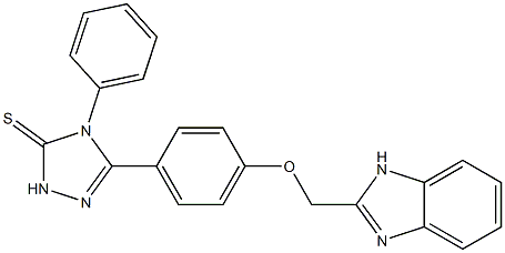 5-[4-[(1H-Benzimidazol-2-yl)methoxy]phenyl]-4-phenyl-2H-1,2,4-triazole-3(4H)-thione Struktur