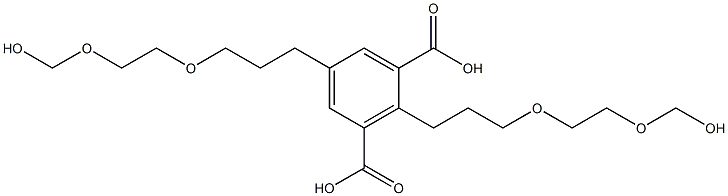 2,5-Bis(8-hydroxy-4,7-dioxaoctan-1-yl)isophthalic acid Struktur