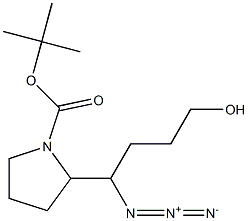 2-(1-Azido-4-hydroxybutyl)-1-pyrrolidinecarboxylic acid tert-butyl ester Struktur