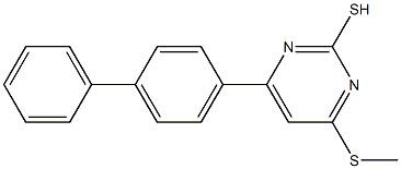 6-(1,1'-Biphenyl-4-yl)-4-(methylthio)pyrimidine-2-thiol Struktur