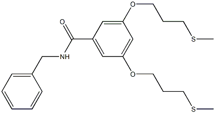 3,5-Bis[3-(methylthio)propyloxy]-N-benzylbenzamide Struktur