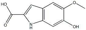 6-Hydroxy-5-methoxy-1H-indole-2-carboxylic acid Struktur