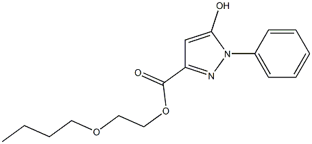 5-Hydroxy-1-phenyl-1H-pyrazole-3-carboxylic acid 2-butoxyethyl ester Struktur