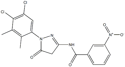 1-(4,5-Dichloro-2,3-dimethylphenyl)-3-(3-nitrobenzoylamino)-5(4H)-pyrazolone Struktur