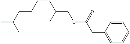 Phenylacetic acid 2,7-dimethyl-1,5-octadienyl ester Struktur