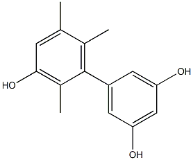 2',5',6'-Trimethyl-1,1'-biphenyl-3,3',5-triol Struktur