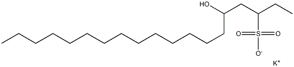 5-Hydroxynonadecane-3-sulfonic acid potassium salt Struktur