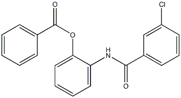 Benzoic acid 2-(3-chlorobenzoylamino)phenyl ester Struktur