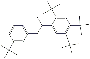 2-(2,4,5-Tri-tert-butylphenyl)-1-(3-tert-butylphenyl)propane Struktur