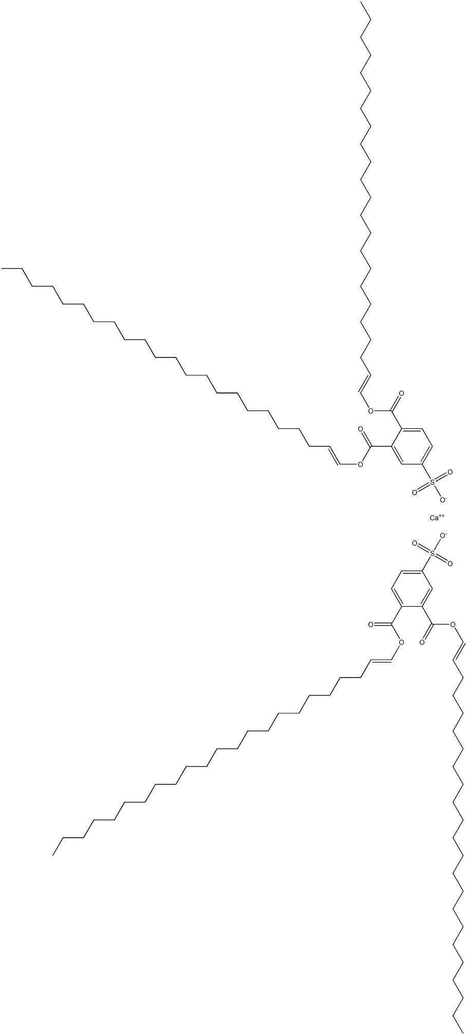 Bis[3,4-di(1-tricosenyloxycarbonyl)benzenesulfonic acid]calcium salt Struktur