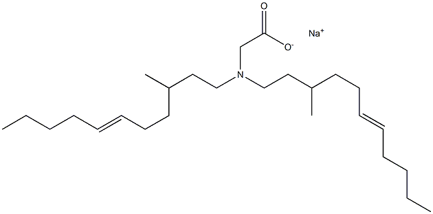 N,N-Bis(3-methyl-6-undecenyl)glycine sodium salt Struktur