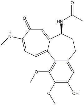 (S)-1,2-Dimethoxy-3-hydroxy-10-(methylamino)-7-(acetylamino)-6,7-dihydrobenzo[a]heptalen-9(5H)-one Struktur