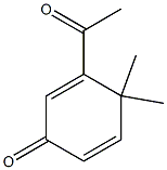 3-Acetyl-4,4-dimethyl-2,5-cyclohexadien-1-one Struktur