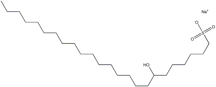 7-Hydroxytetracosane-1-sulfonic acid sodium salt Struktur