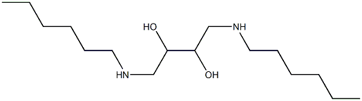 1,4-Bis(hexylamino)butane-2,3-diol Struktur