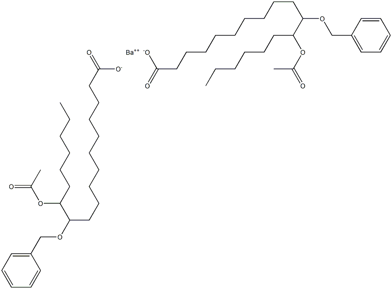 Bis(11-benzyloxy-12-acetyloxystearic acid)barium salt Struktur