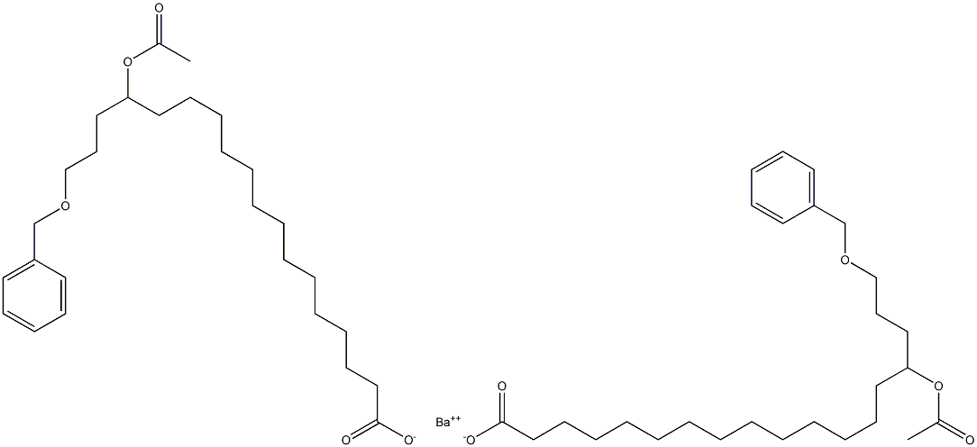 Bis(18-benzyloxy-15-acetyloxystearic acid)barium salt Struktur