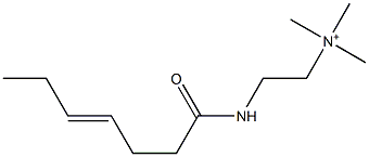 2-(4-Heptenoylamino)-N,N,N-trimethylethanaminium Struktur