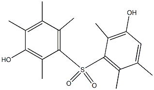 3,3'-Dihydroxy-2,2',4,5,5',6,6'-heptamethyl[sulfonylbisbenzene] Struktur