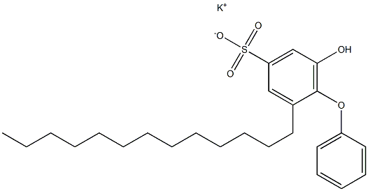 6-Hydroxy-2-tridecyl[oxybisbenzene]-4-sulfonic acid potassium salt Struktur