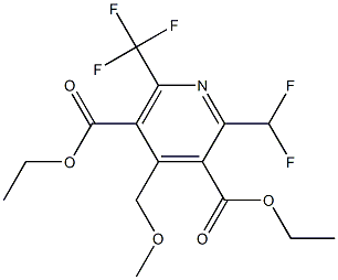 2-Difluoromethyl-6-(trifluoromethyl)-4-methoxymethylpyridine-3,5-dicarboxylic acid diethyl ester Struktur