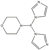 Morpholinobis(1H-imidazol-1-yl)phosphine Struktur