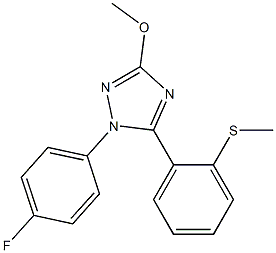 1-(4-Fluorophenyl)-5-(2-methylthiophenyl)-3-methoxy-1H-1,2,4-triazole Struktur