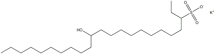 13-Hydroxytricosane-3-sulfonic acid potassium salt Struktur