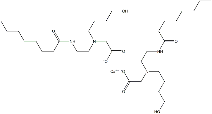 Bis[N-(4-hydroxybutyl)-N-[2-(octanoylamino)ethyl]aminoacetic acid]calcium salt Struktur