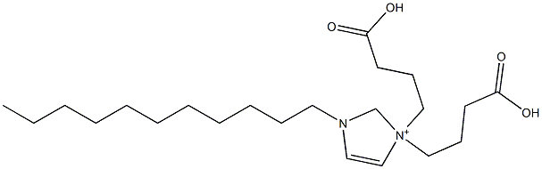 3,3-Bis(3-carboxypropyl)-1-undecyl-4-imidazoline-3-ium Struktur