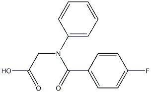 [N-(4-Fluorobenzoyl)-N-phenylamino]acetic acid Struktur