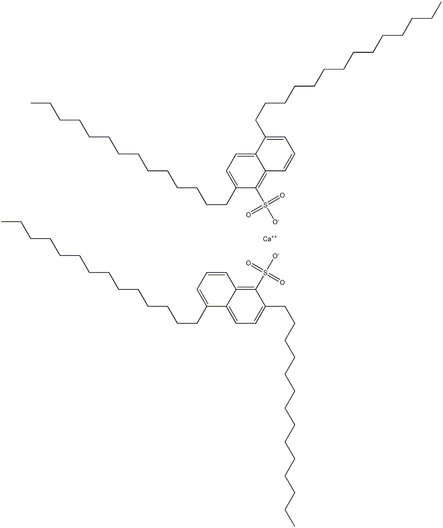 Bis(2,5-ditetradecyl-1-naphthalenesulfonic acid)calcium salt Struktur