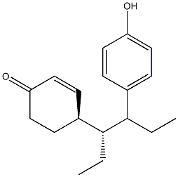 4-[(3R,4S)-4-(4-Hydroxyphenyl)hexan-3-yl]cyclohexa-2-en-1-one Struktur