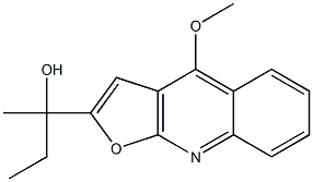 2-(1-Hydroxy-1-methylpropyl)-4-methoxyfuro[2,3-b]quinoline Struktur