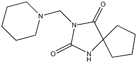 3-Piperidinomethyl-2,4-dioxo-1,3-diazaspiro[4.4]nonane Struktur