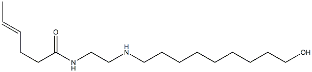 N-[2-[(9-Hydroxynonyl)amino]ethyl]-4-hexenamide Struktur